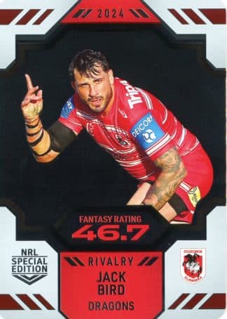 2024 NRL Rivalry Game Card - 53 Jack Bird St George Dragons