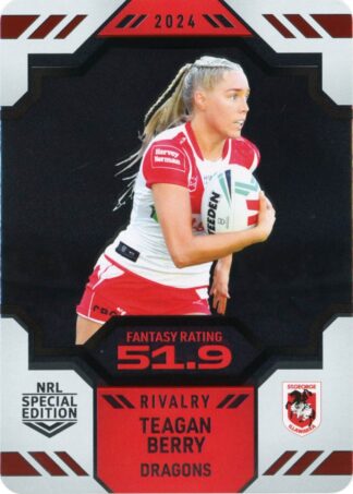 2024 NRL Rivalry Game Card - 56 Teagan Berry St George Dragons