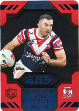 2024 NRL Rivalry Game Card - 58 James Tedesco Sydney Roosters
