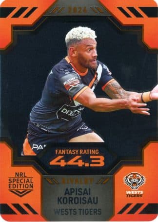 2024 NRL Rivalry Game Card - 66 Apisai Koroisau Wests Tigers