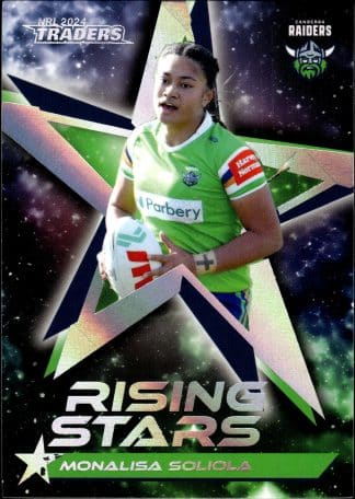 2024 NRL Traders Rising Stars Album Card - RSA04 Monalisa Soliola Canberra Raiders