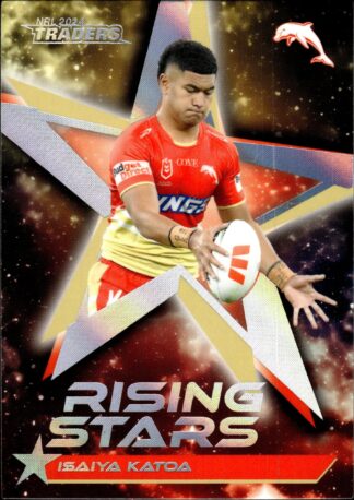 2024 NRL Traders Rising Stars Album Card - RSA08 Isaiya Katoa Dolphins