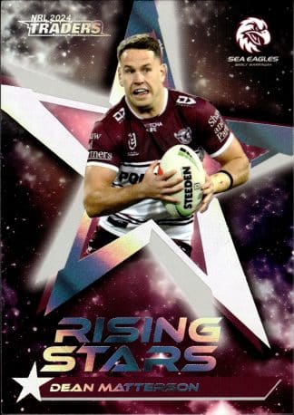 2024 NRL Traders Rising Stars Album Card - RSA11 Dean Matterson Manly Sea Eagles