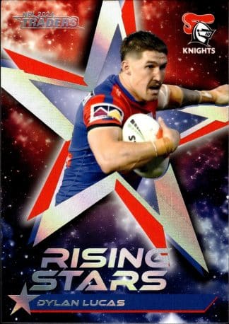 2024 NRL Traders Rising Stars Album Card - RSA13 Dylan Lucas Newcastle Knights