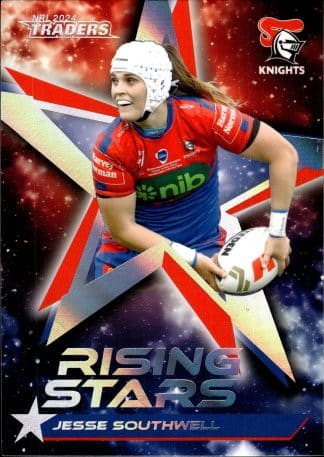 2024 NRL Traders Rising Stars Album Card - RSA14 Jesse Southwell Newcastle Knights