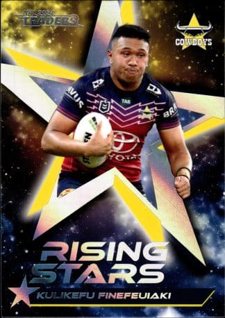 2024 NRL Traders Rising Stars Album Card - RSA15 KuliKefu Finefeuiaki North QLD Cowboys