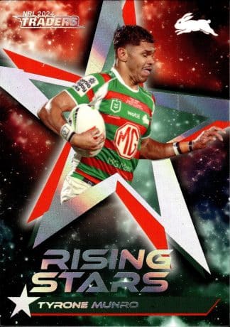 2024 NRL Traders Rising Stars Album Card - RSA20 Tyrone Munro South Sydney Rabbitohs