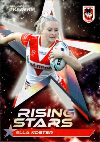 2024 NRL Traders Rising Stars Album Card - RSA22 Ella Koster St George Dragons