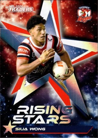 2024 NRL Traders Rising Stars Album Card - RSA23 Siua Wong Sydney Roosters