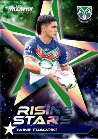 2024 NRL Traders Rising Stars Album Card - RSA25 Taine Tuaupiki Warriors