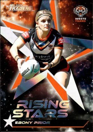 2024 NRL Traders Rising Stars Album Card - RSA27 Ebony Prior Wests Tigers