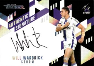 2024 NRL Traders NRL Authentic Signature Black - AB08 Will Warbrick Melbourne Storm