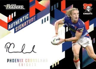 2024 NRL Traders NRL Authentic Signature Black - AB09 Phoenix Crossland Newcastle Knights