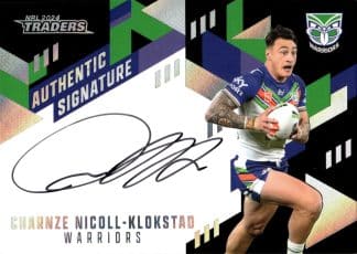 2024 NRL Traders NRL Authentic Signature Black - AB16 Charnze Nicoll-Klokstad Warriors