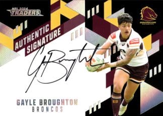 2024 NRL Traders NRLW Authentic Signature Black - AB18 Gayle Broughton Brisbane Broncos