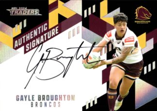 2024 NRL Traders NRLW Authentic Signature Black - AB18 Gayle Broughton Brisbane Broncos