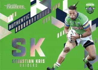 2024 NRL Traders NRL Authentic Initials - AI02 Sebastian Kris Canberra Raiders