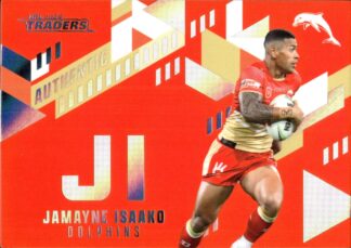 2024 NRL Traders NRL Authentic Initials - AI05 Jamayne Isaako Dolphins