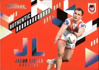 2024 NRL Traders NRL Authentic Initials - AI14 Jacob Liddle St George Dragons