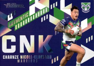 2024 NRL Traders NRL Authentic Initials - AI16 Charnze Nicoll-Klokstad Warriors