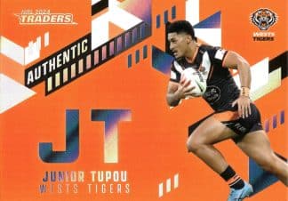 2024 NRL Traders NRL Authentic Initials - AI17 Junior Tupou Wests Tigers