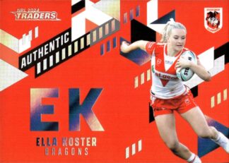 2024 NRL Traders NRLW Authentic Initials - AI25 Ella Koster St George Dragons