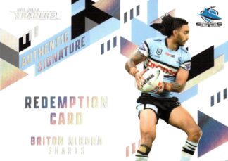 2024 NRL Traders NRL Authentic Signature White - AW04 Briton Nikora Cronulla Sharks