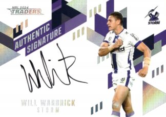2024 NRL Traders NRL Authentic Signature White - AW08 Will Warbrick Melbourne Storm