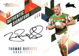 2024 NRL Traders NRL Authentic Signature White - AW13 Thomas Burgess South Sydney Rabbitohs