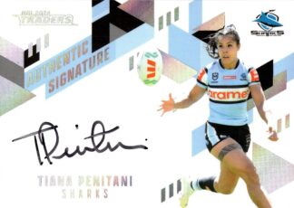 2024 NRL Traders NRLW Authentic Signature White - AW20 Tiana Penitani Cronulla Sharks