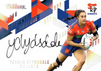 2024 NRL Traders NRLW Authentic Signature White - AW22 Yasmin Clydsdale Newcastle Knights