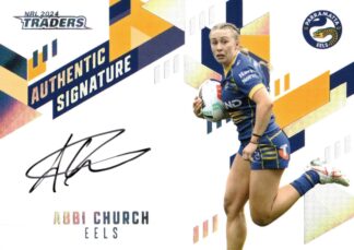 2024 NRL Traders NRLW Authentic Signature White - AW24 Abbi Church Parramatta Eels