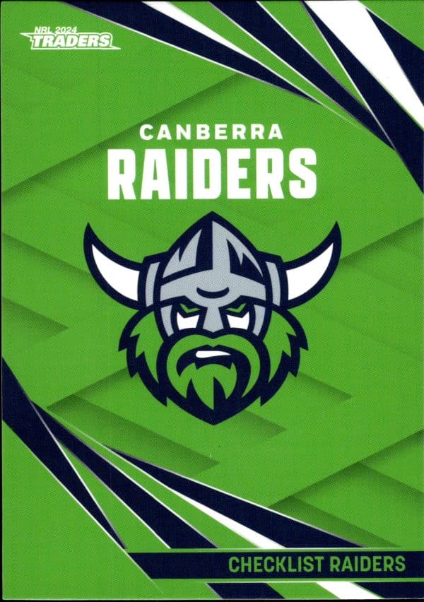 2024 NRL Traders Common Card - Base 010 Checklist Canberra Raiders