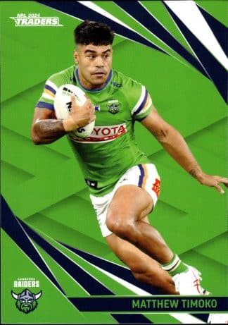 2024 NRL Traders Common Card - Base 017 Matthew Timoko Canberra Raiders