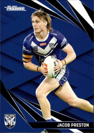 2024 NRL Traders Common Card - Base 026 Jacob Preston Canterbury Bulldogs
