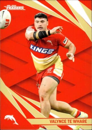 2024 NRL Traders Common Card - Base 045 Valynce Te Whare Dolphins