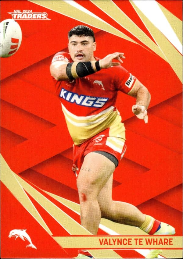 2024 NRL Traders Common Card - Base 045 Valynce Te Whare Dolphins