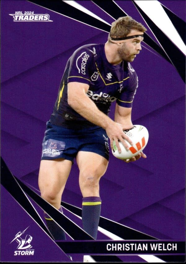 2024 NRL Traders Common Card - Base 072 Christian Welch Melbourne Storm