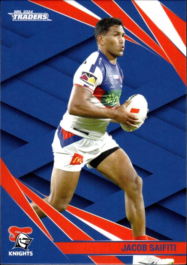 2024 NRL Traders Common Card - Base 081 Jacob Saifiti Newcastle Knights