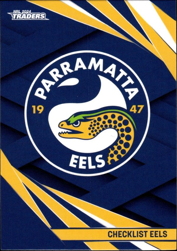 2024 NRL Traders Common Card - Base 091 Checklist Parramatta Eels