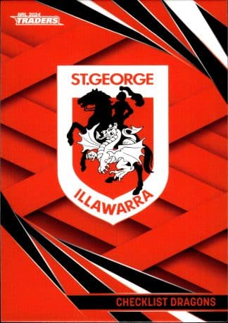 2024 NRL Traders Common Card - Base 118 Checklist St George Dragons
