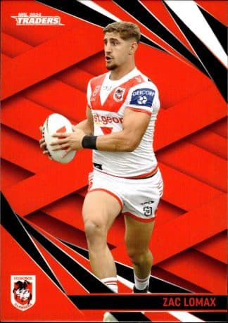 2024 NRL Traders Common Card - Base 123 Zac Lomax St George Dragons