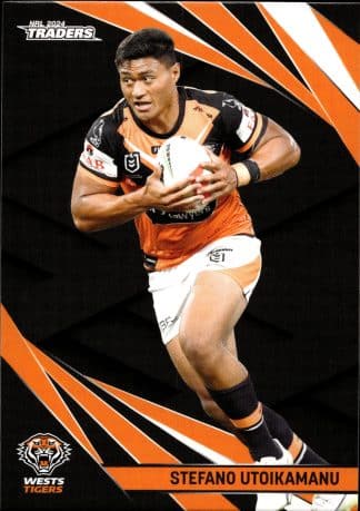 2024 NRL Traders Common Card - Base 153 Stefano Utoikamanu Wests Tigers