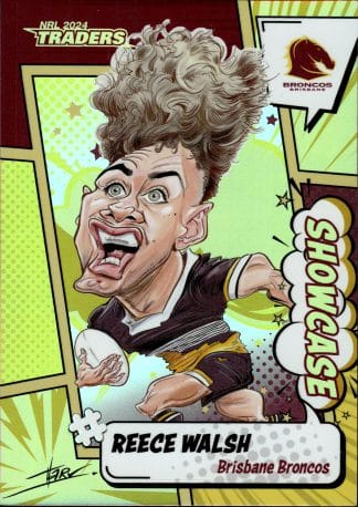 2024 NRL Traders Showcase Case Card - SCC02 Reece Walsh Brisbane Broncos