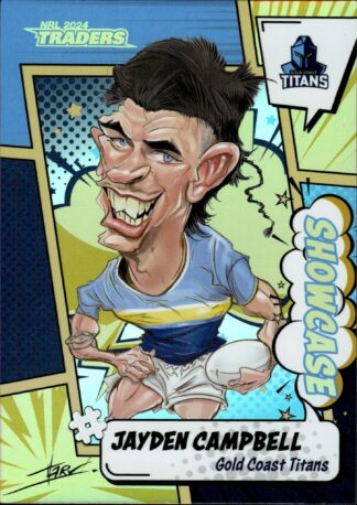 2024 NRL Traders Showcase Case Card - SCC07 Jayden Campbell Gold Coast Titans