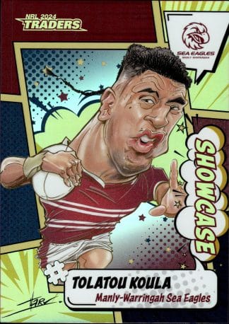 2024 NRL Traders Showcase Case Card - SCC08 Tolatou Koula Manly Sea Eagles