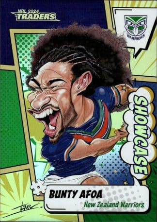 2024 NRL Traders Showcase Case Card - SCC17 Bunty Afoa Warriors