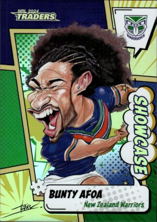 2024 NRL Traders Showcase Case Card - SCC17 Bunty Afoa Warriors