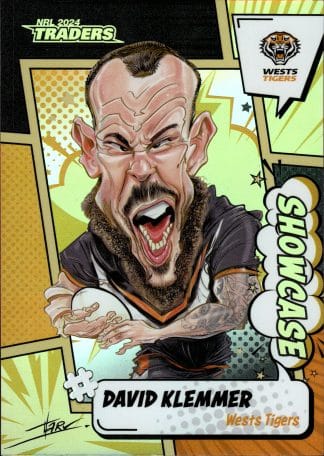 2024 NRL Traders Showcase Case Card - SCC18 David Klemmer Wests Tigers