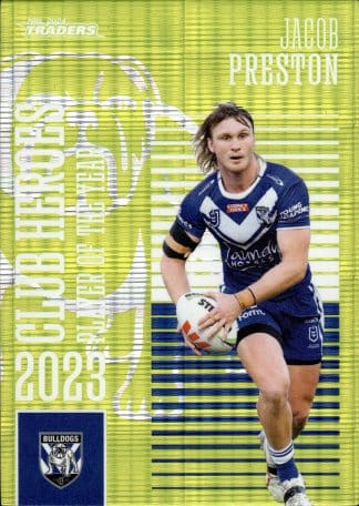 2024 NRL Traders Club Hero Green - CHG05 Jacob Preston Canterbury Bulldogs